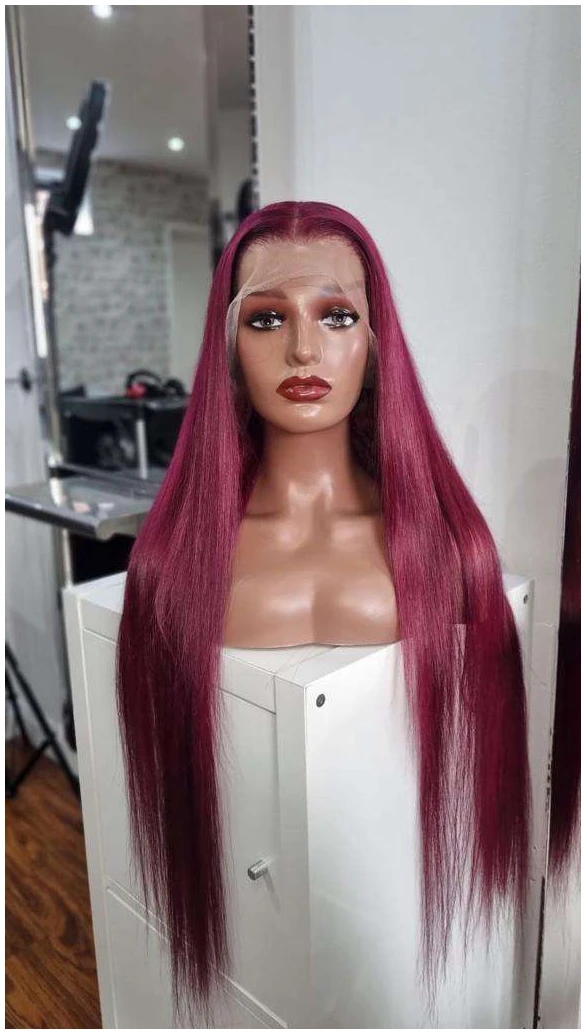 Burgundy frontal 13*4 - Image 2