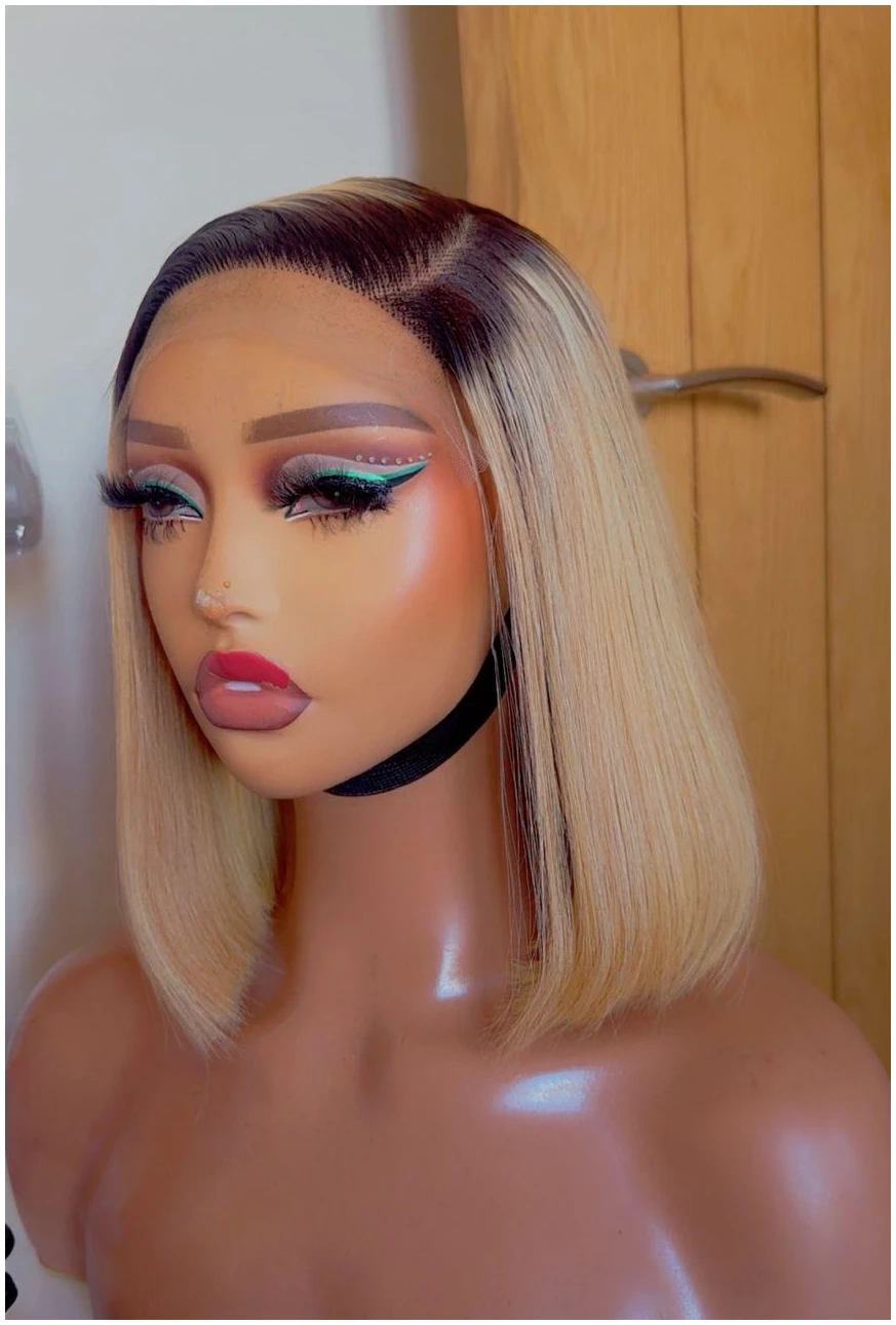 Premium 10” Bone Straight Bob Wig – Multiple Colours Available - Image 3