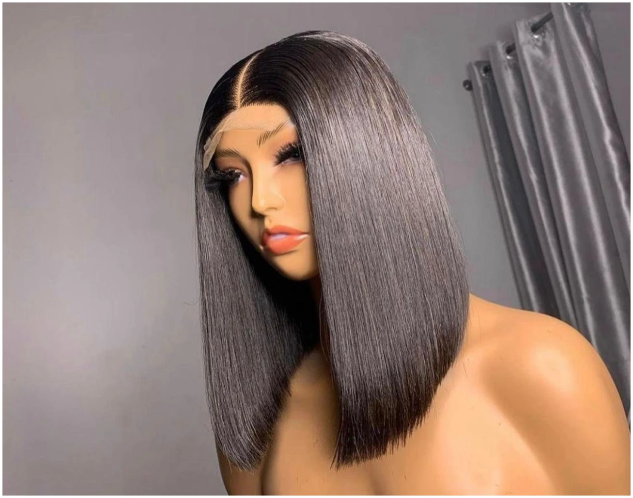 Premium 10” Bone Straight Bob Wig – Multiple Colours Available - Image 7