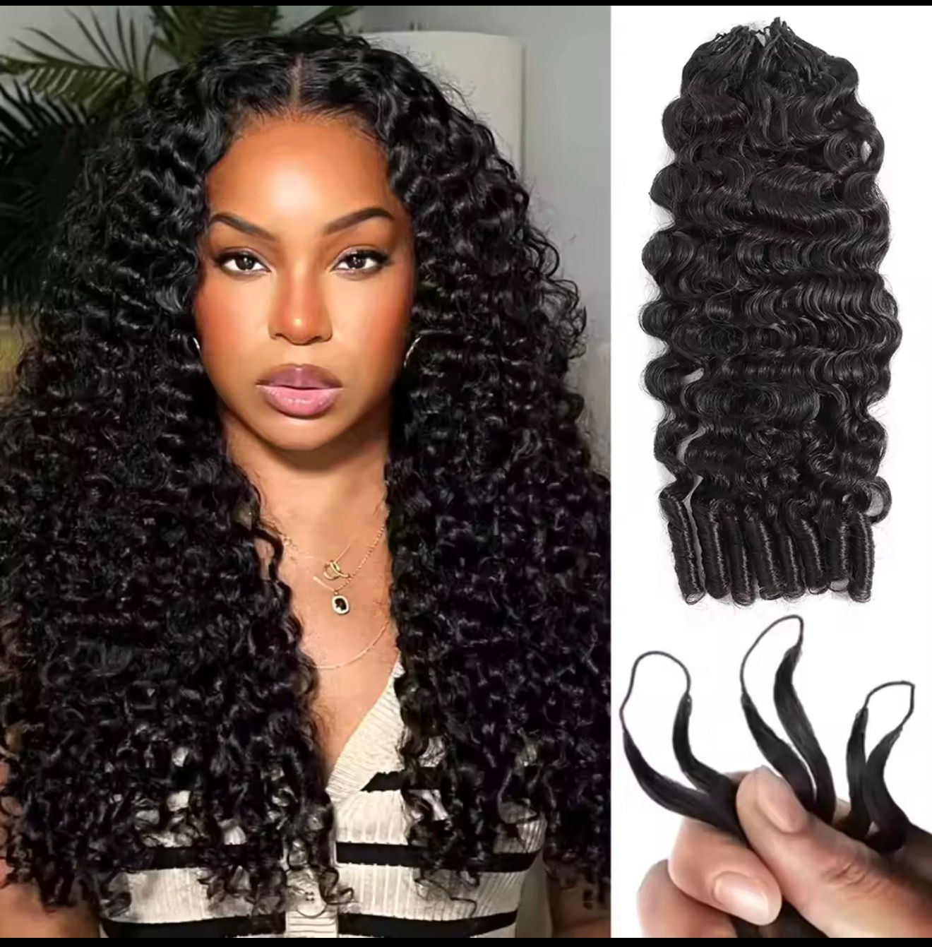 100g feather crochet Burmese human hair